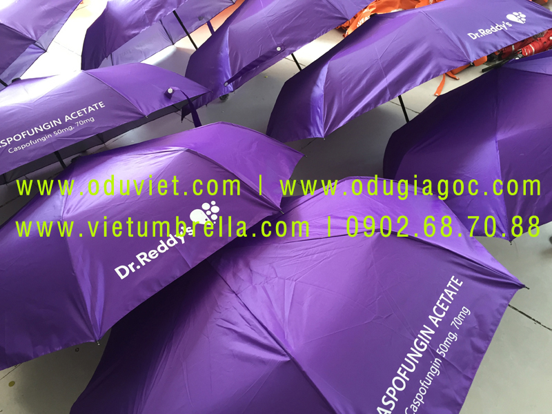 xưởng sản xuất ô dù cầm tay in logo quảng cáo